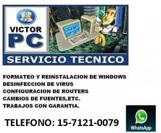 TECNICO DE PC Y NOTEBOOKS A DOMICILIO EN MATADEROS